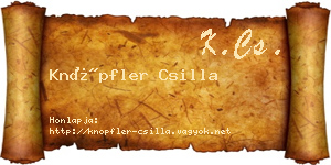 Knöpfler Csilla névjegykártya